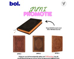 Victoria's Journals - Old Book Journal Juni Promotie! - Notitieboek A5 - Vintage - Premium Vegan Leer Hardcover - 320 Pagina's Premium Papier - Zwart