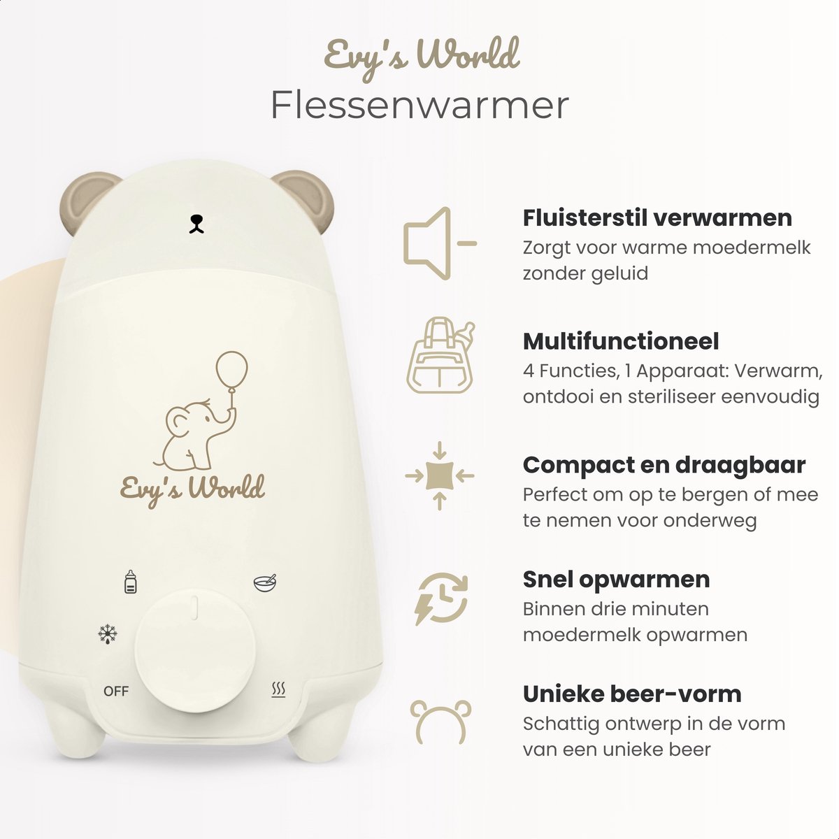 Flessenwarmer 4-in-1 - Opwarmen & Steriliseren thumbnail 4