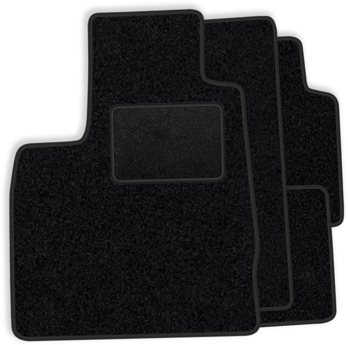 Set veloursmatten geschikt voor BMW 7-serie F02 (Lang) 2008-2015 - zwarte afwerking