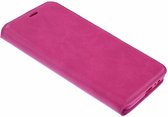 Ntech Luxe Pink/Roze TPU / PU Leder Flip Cover met Magneetsluiting voor Geschikt voor Samsung Galaxy A7 2018