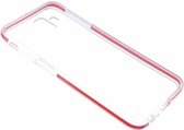 Ntech Hoesje Geschikt Voor Samsung Galaxy J6+ (Plus) Rood &Transparant Anti Shock Back hoesje