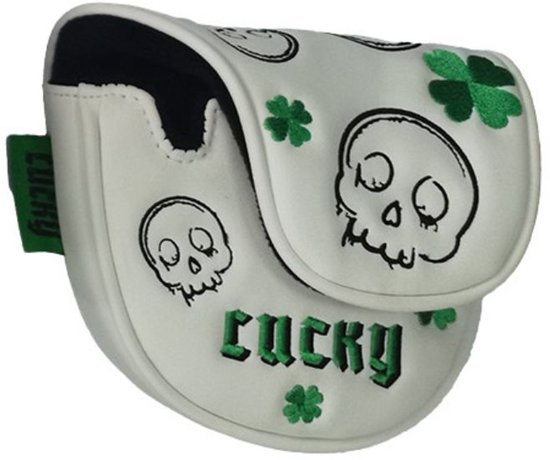 Legend Putter Mallet Headcover Lucky Wit Groen van Legend — afbeelding 3