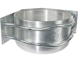 Voerbak aluminium rond, Hoekmodel