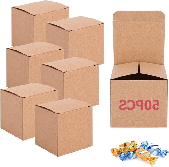Kraftpapieren geschenkdozen, 20 stuks, kraftpapieren dozen met