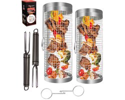 Grelesto Grillmand BBQ Set van 2 - BBQ Accesoires - Barbecue Gereedschap - 20+19 CM Grelesto Grillmand BBQ Set van 2 - BBQ Accesoires - Barbecue Gereedschap - 20+19 CM