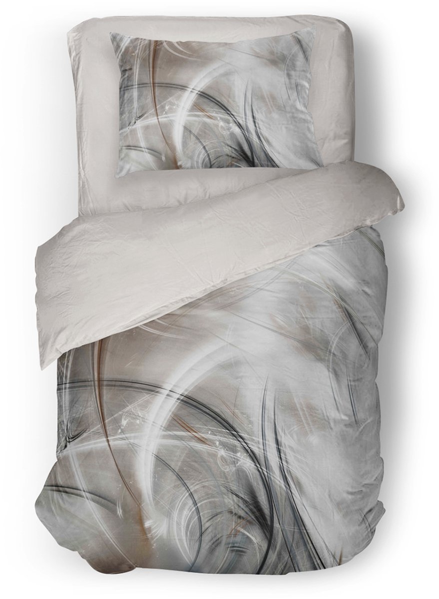 Eleganzzz Dekbedovertrek Amber Drift - Multi - Dekbedovertrek 140x200/220cm - Micropercal - Eenpersoons - Dekbedovertrekken- Abstract Dekbedovertrek
