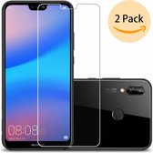 2 Pack - Huawei P20 Lite Beschermglas Screenprotector / Glazen Tempered Glass