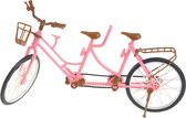 Voor de Pop | Roze Tandem voor modepop | Barbie | Barbiefiets | Poppen accessoires