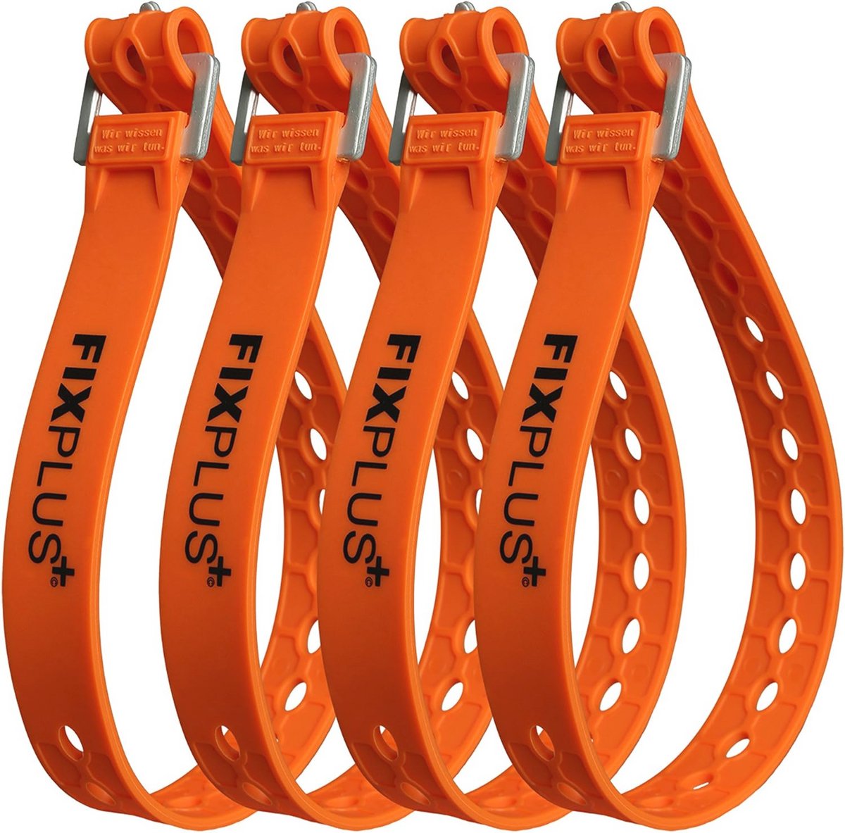 Sjorbanden 4-pack - Beveilig en bundel met Flexibele en Herbruikbare Spanbanden (46 cm x 2,4 cm, Oranje)