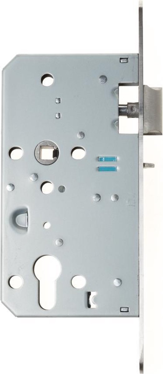Stanley Centraalslot RVS PC72mm voorplaat afgerond 20mm doornmaat 60mm (Prijs per stuk)