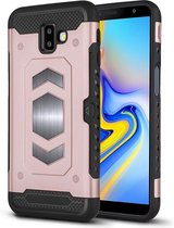 Ntech Samsung Galaxy J6 Plus (2018) Luxe Armor Case - Rose Goud