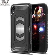 Ntech Apple iPhone XR Luxe Armor Case met Pashouder - Zwart