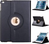 iPad hoes - 5e / 6e generatie (2018 / 2017)  - 360° draaibaar bookcase - Zwart – 9.7 inch cover met standaard
