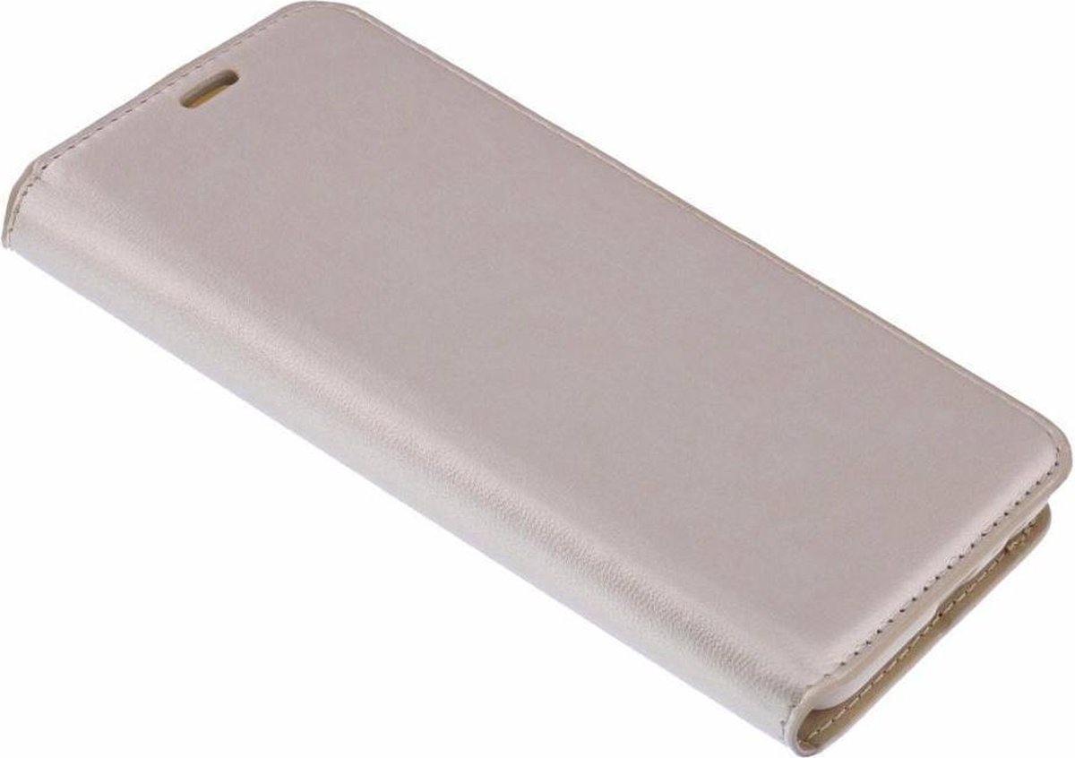 Ntech Luxe Goud TPU / PU Leder Flip Cover met Magneetsluiting Geschikt voor Samsung Galaxy S10