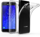 Ntech Hoesje Geschikt Voor Samsung Galaxy J7 2018 Transparant Clear TPU hoesje