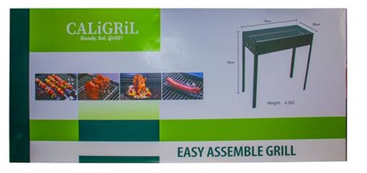 Caligril Barbecue Grill - Handig Meeneem BBQ - Makkelijk opzetten - 70x30x70CM - 4.2KG