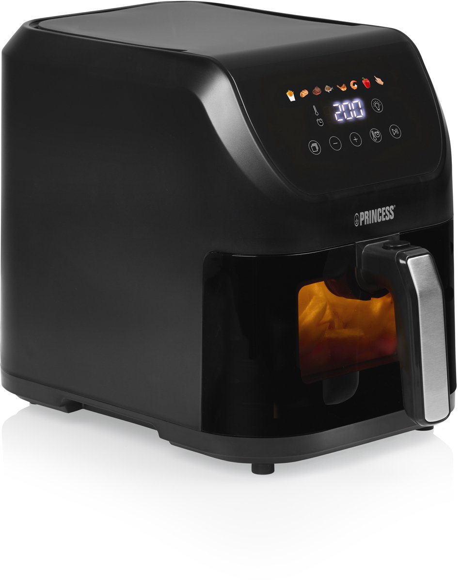 Afbeelding 2 van Princess Airfryer XL 182240 - Heteluchtfriteuse - BPA vrij - 5.5 liter - Kijkvenster - Touchscreen - 8 Programma's - Slank Ontwerp - 1500W - Inclusief Grillrek - Zwart - venster