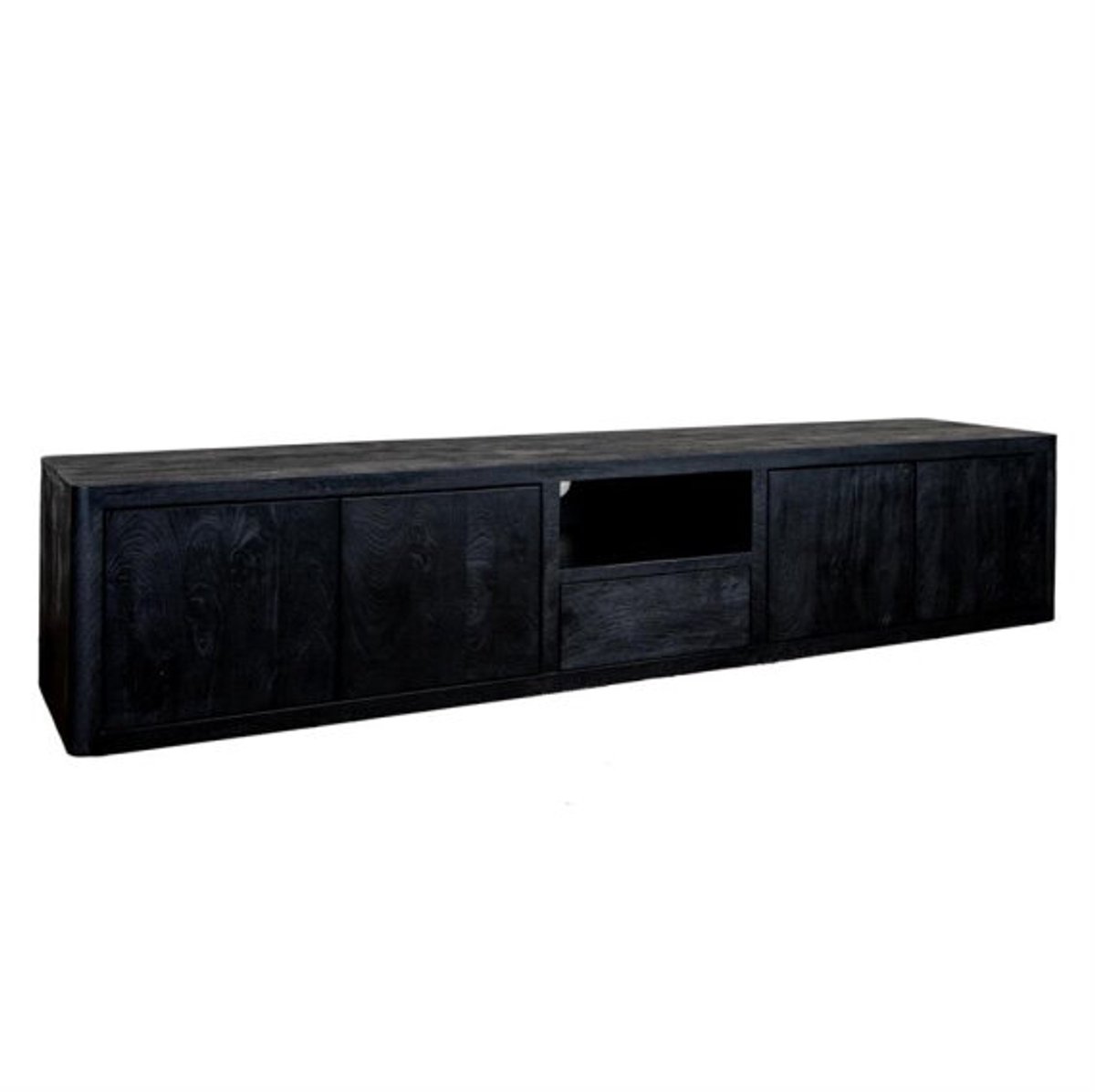 Tower Living Tv meubel Tenna mangohout 200 cm - Zwart