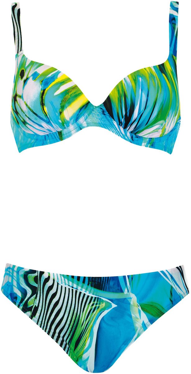 Sunflair damesbikini – voorgevormd – blauwgroen – beugelbikini - Maat 40 B