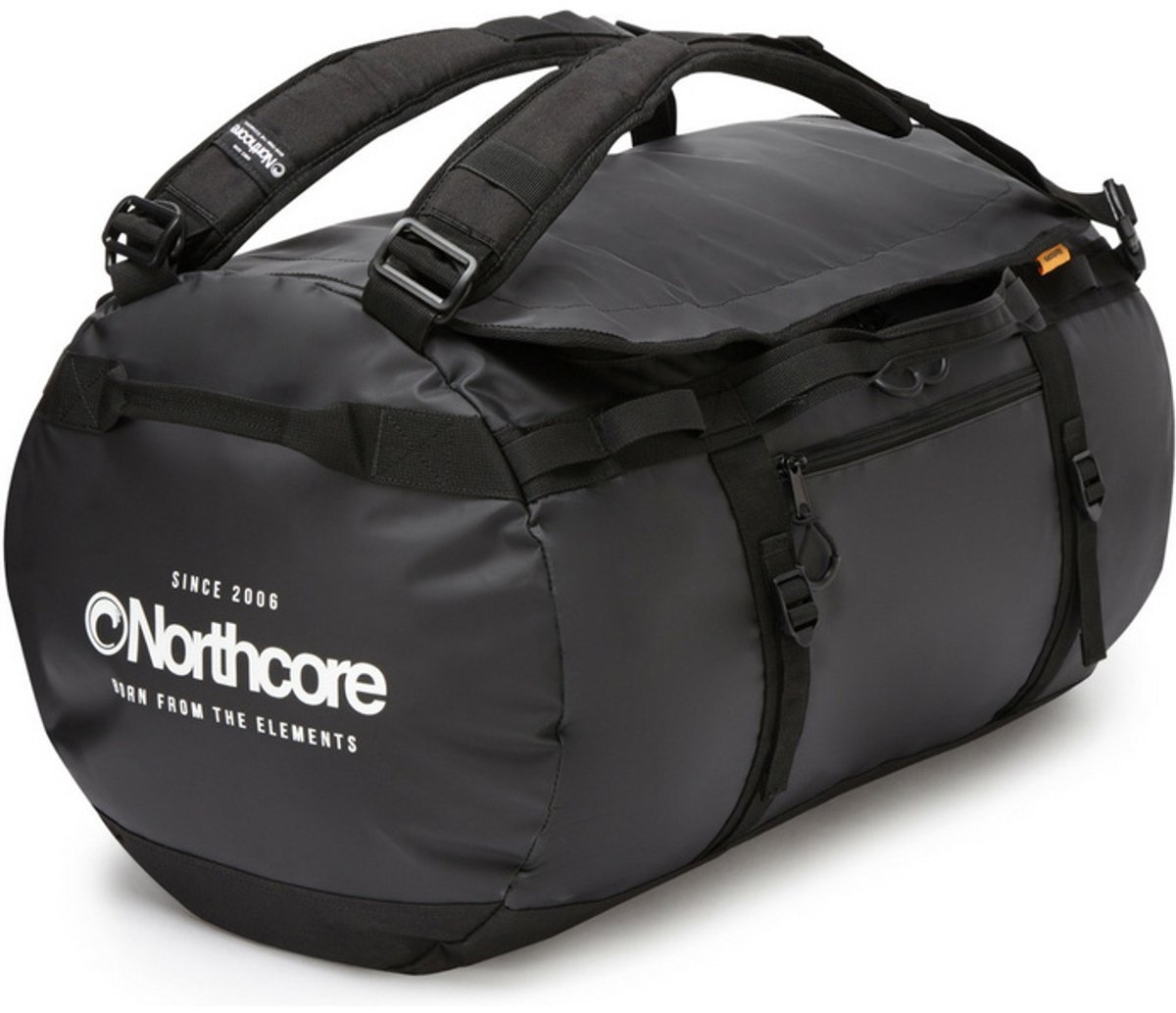2026 Northcore Duffeltas 85L - Black / Wit