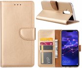 Ntech Huawei Mate 20 Lite Goud Booktype / Portemonnee TPU Lederen Hoesje