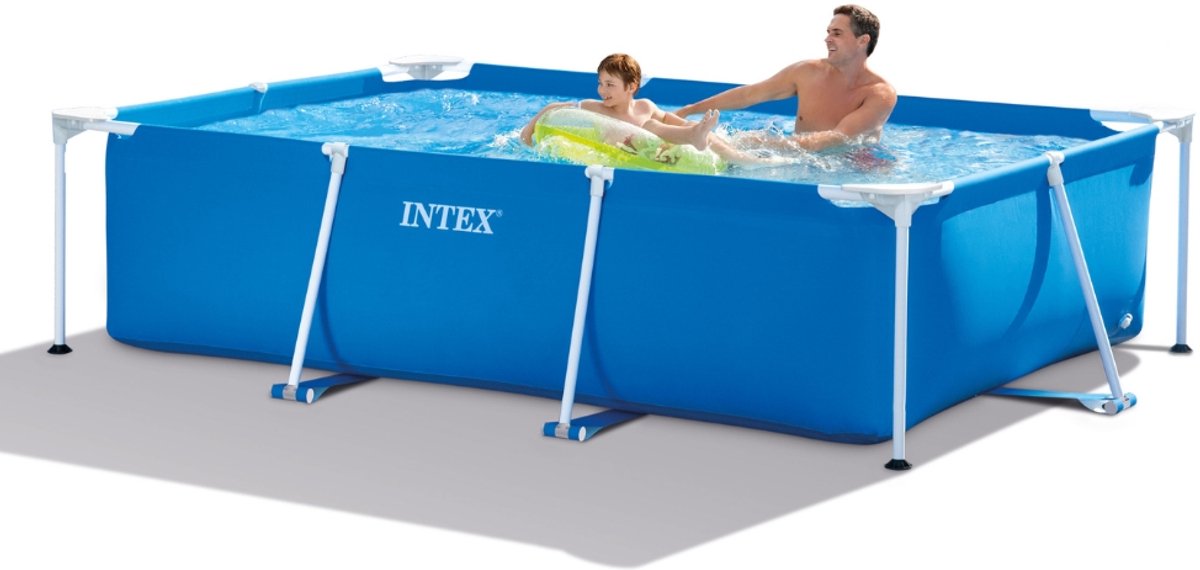 Intex Rechthoekig Frame Zwembad - 260 x 160 x 65 cm - Blauw - Inclusief Zwembadfilterpomp - Chloor - Chloordrijver - Zwembadgids – foto 2