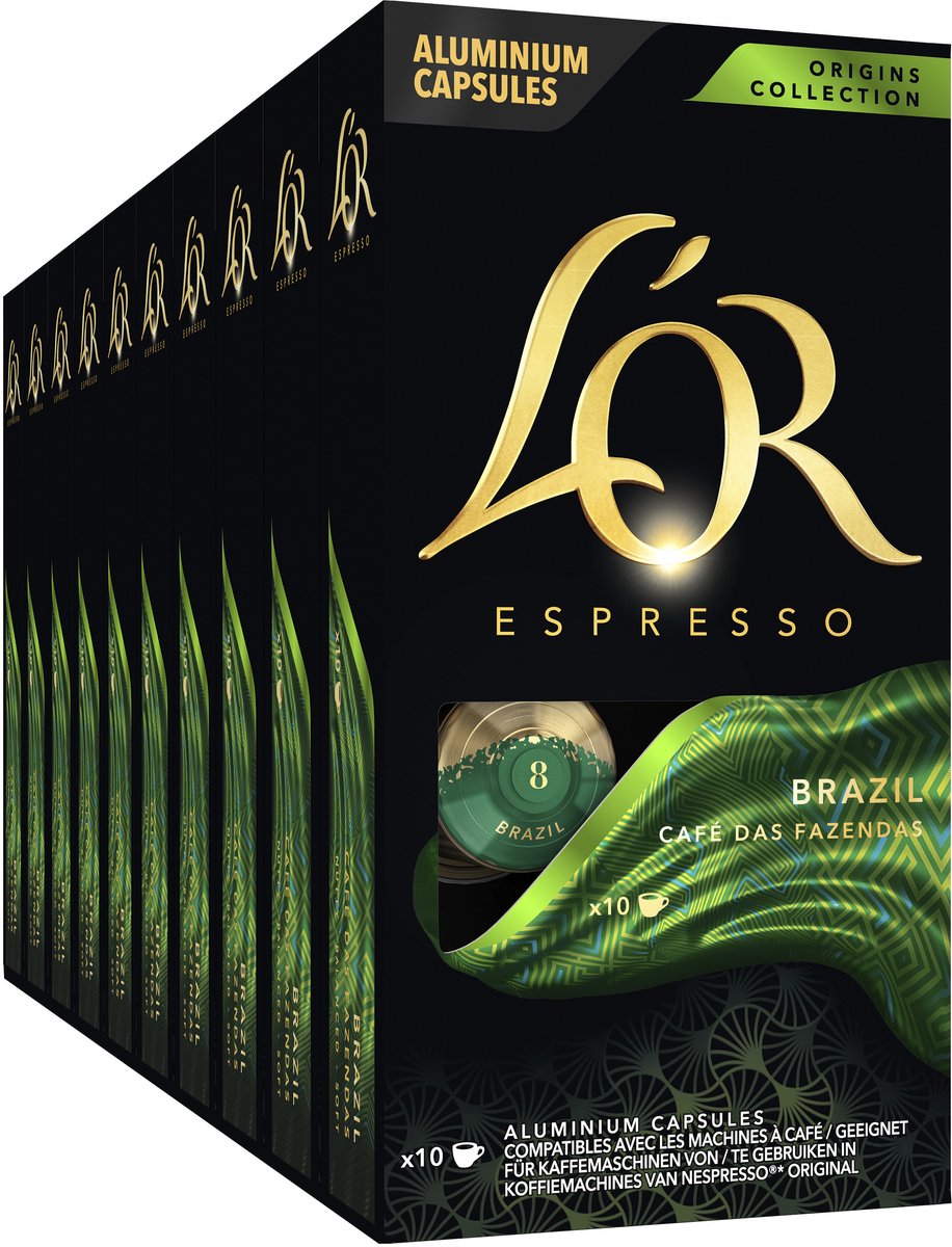 L'OR origins brazil koffiecups - 10 x 10 capsules
