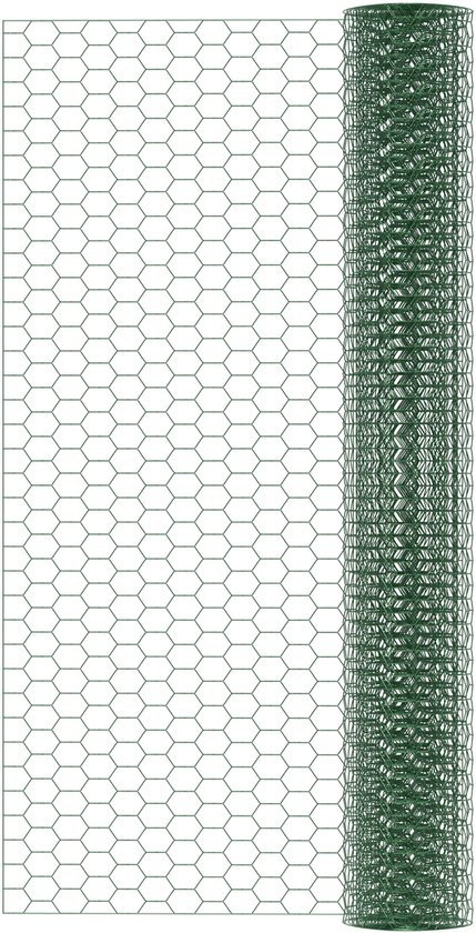 casa pura Gaashek voor tuin, balkon en kleine dieren, zeshoekig gaas met maaswijdte 25 mm, groen gecoat, vele maten, 50 cm x 10 m