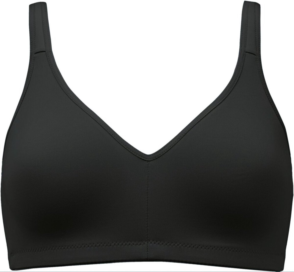 Naturana soft BH zonder beugels met elastische cups maat 75 geschikt voor B/C en D zwart