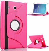 Pink / Roze Galaxy Tab E 9,6 inch Tablet Case hoesje met 360ﾰ draaistand cover hoes