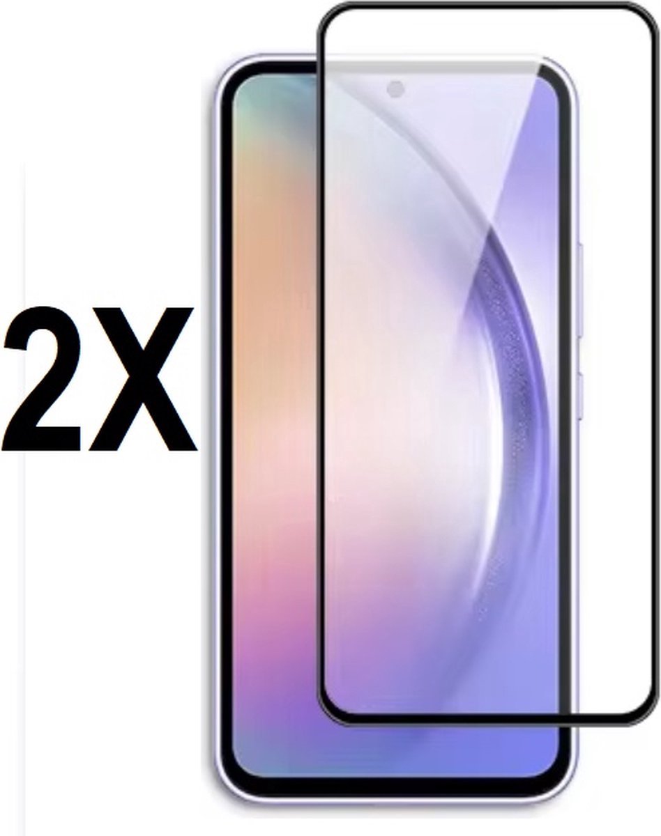 Screenprotector geschikt voor Samsung Galaxy S24 FE - Beschermglas - full cover screen protector - glasplaatje - 2 stuks