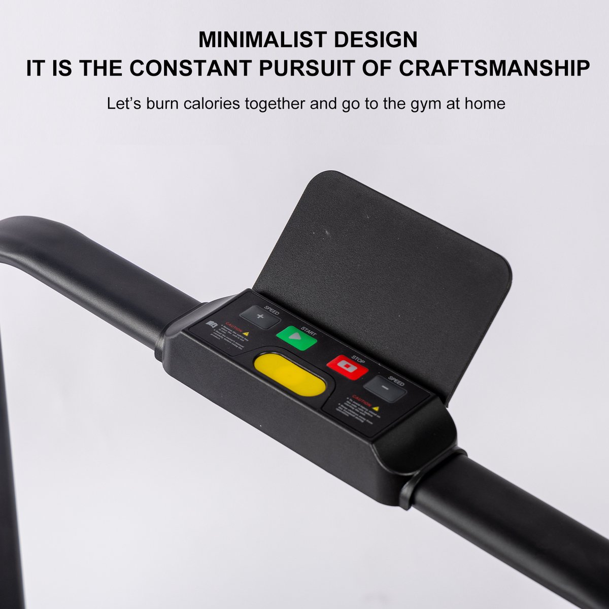 Afbeelding 2 van Loopband - Inklapbaar loopband Elektrisch met armleuningen - met afstandsbediening en LCD-display - 1-10km/u - Wandelband - Walking Pad - Treadmill
