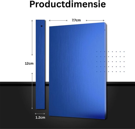 CRLYN® Harde Schijf Extern - Draagbare - 1TB Opslag - Blauw van Merkloos — afbeelding 5