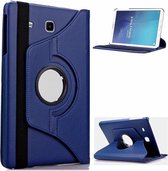 Geschikt voor Samsung Galaxy Tab E 9.6 inch SM T560 / T561 Tablet Case / cover met 360° draaistand cover hoesje - Donker Blauw