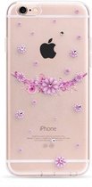 OU Case 3D Roze Kleine Bloem Met Studs Hoesje voor de iPhone 6 / 6S Plus