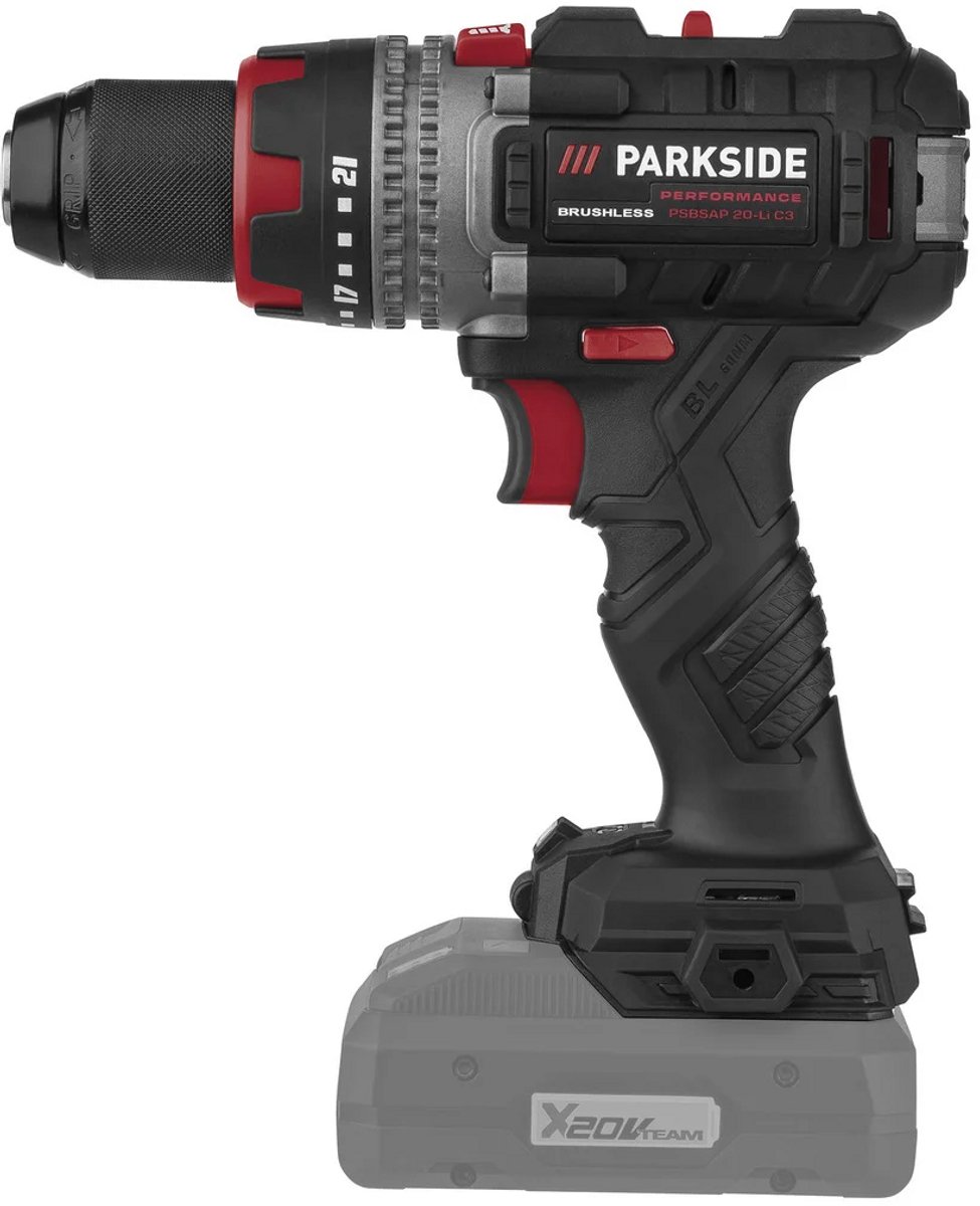 PARKSIDE PERFORMANCE® Accu-slagboorschroefmachine 20V 64 Nm - Boormachine - kale unit, zonder accu, lader en koffer – foto 5