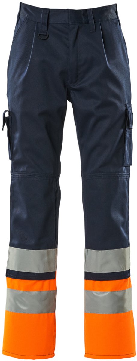 Mascot Safe Compete Broek met kniezakken 12379-430 - marine/hi-vis oranje - C46 - 76