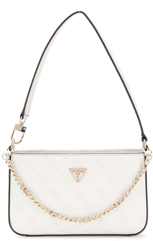 GUESS Schoudertas Betula Top Zip Shoulder Bag Taupe Crème GUESS Schoudertas Betula Top Zip Shoulder Bag Taupe Crème