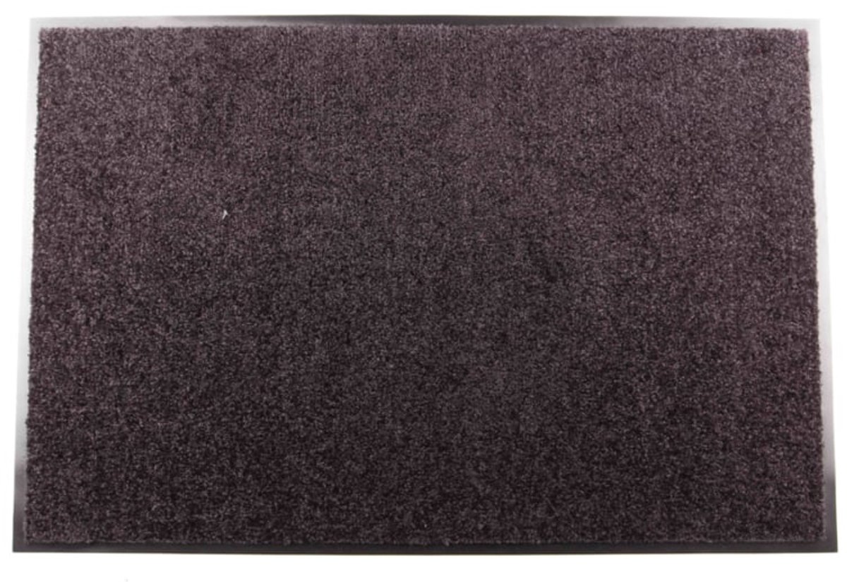 Schoonloopmat met rand Deluxe zwart 60x90cm - Deurmat binnen - Wasbaar