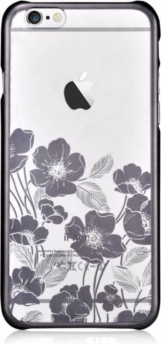 Devia Zwart Crystal Rococo PC Transparant Back Cover Hoesje iPhone 6 / 6S