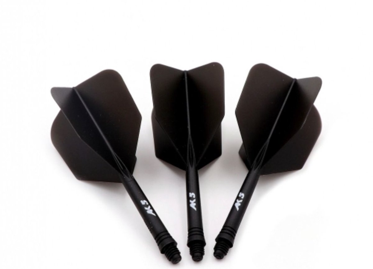 Cuesoul - Tero Flight System AK5 Rost Big Wing - Black - Dart Flights S