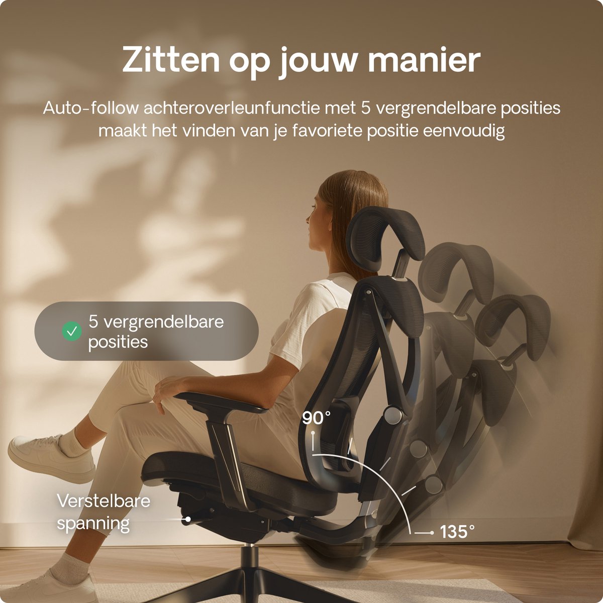 Desktronic SitPro - Ergonomische bureaustoel met 10 instelingen thumbnail 7