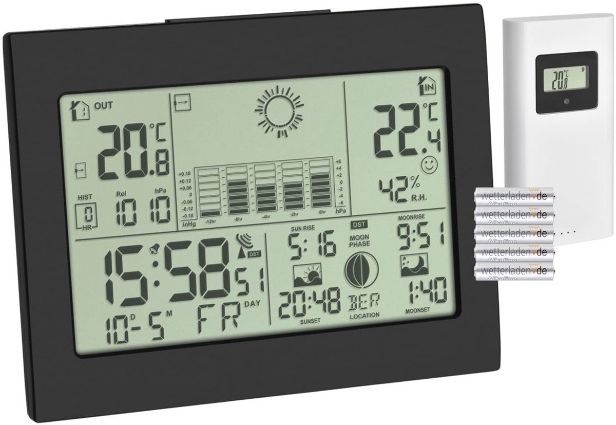 Draadloos Weerstation met Buitensensor en Weersvoorspelling