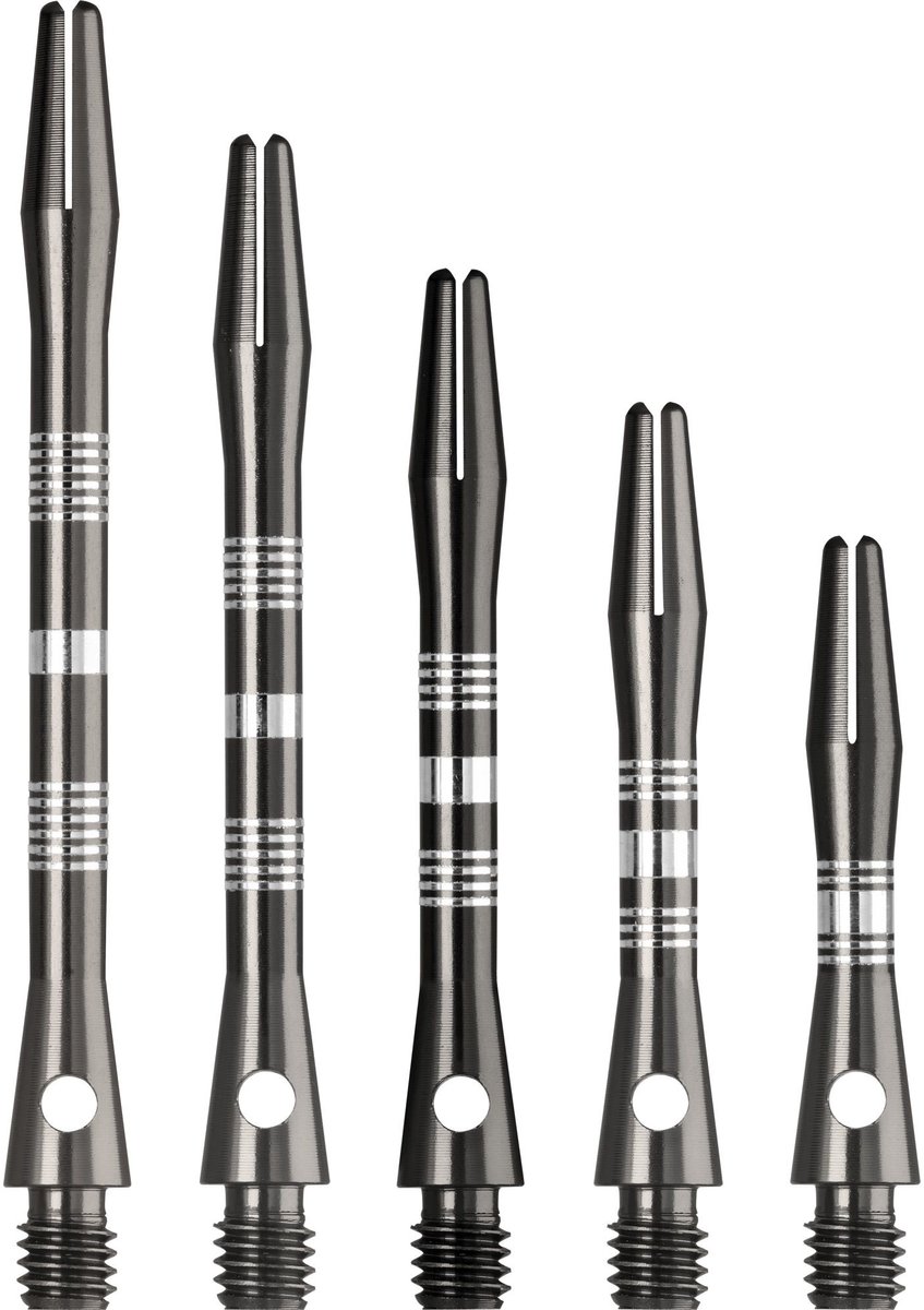 Dartshopper Aluminium Regrooved Grey - Dart Shafts Short