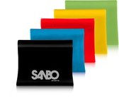 Sanbo Weerstandsbanden Set - 200 x 15 cm - Resistance Band - Fitness Elastiek - Pilates - Theraband