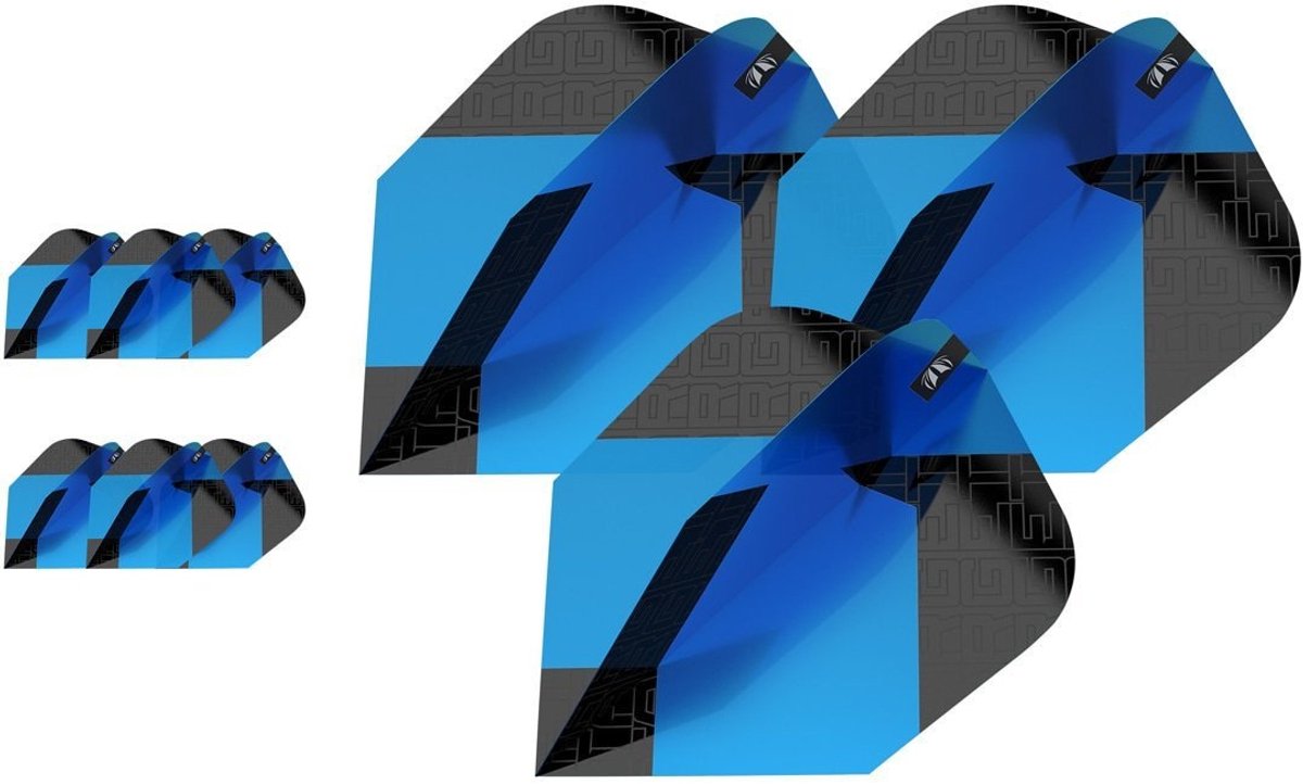 Target Tag 3 Set Black Blue NO6 - Dart Flights