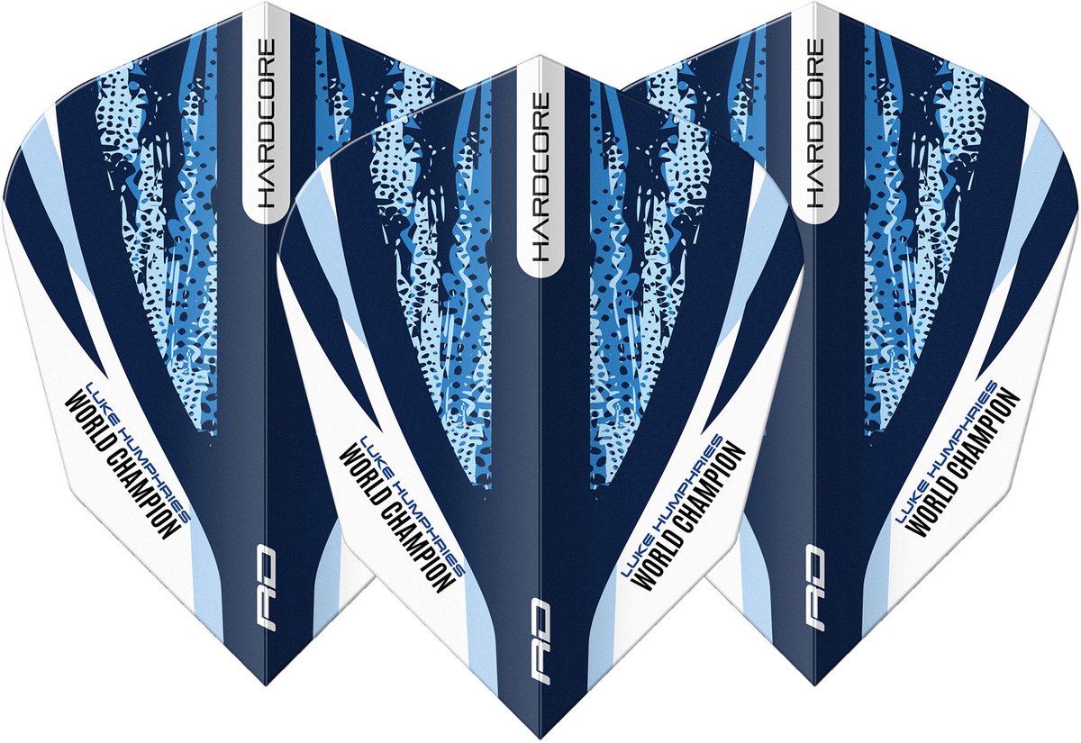 Red Dragon Luke Humphries World Champion Blue & White V-Standard - Dart Flights