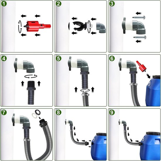 Cycloon filter/ Lucht (voor) filter DELUXE, GROTE uitvoering, zwart
