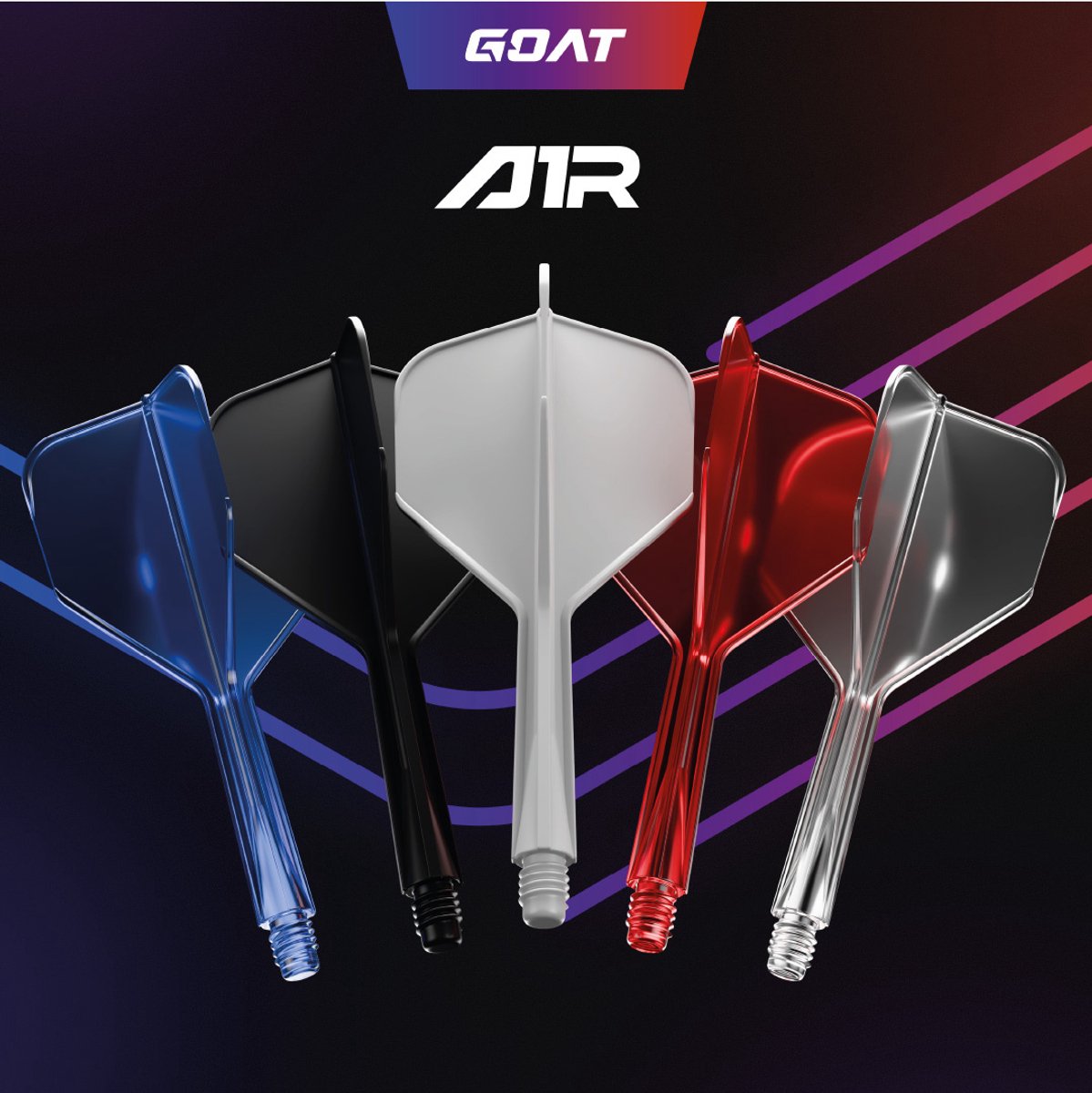 GOAT Air White NO6 - Dart Flights Medium