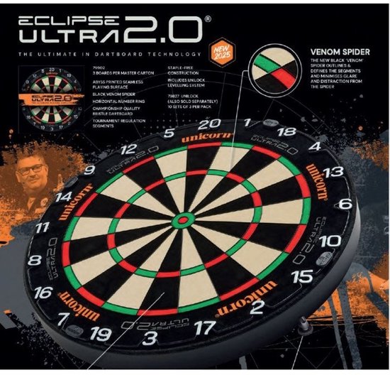 [PRE ORDER] Unicorn Eclipse Ultra 2.0 - Professioneel Dartbord van Merkloos — afbeelding 2